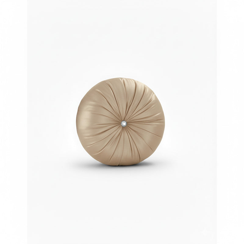 Round Diamante Cushion Sparkly Crystal Embellished Glam Filled Cushion
