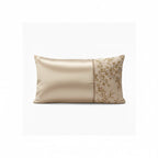 Luxury Embellished Oblong Cushion with Satin Finish Decorative Accent Pillow for Sofa And Bed
