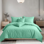 Plain Dyed Easy Care Polycotton Duvet Cover And Pillowcases Set Bed Linen