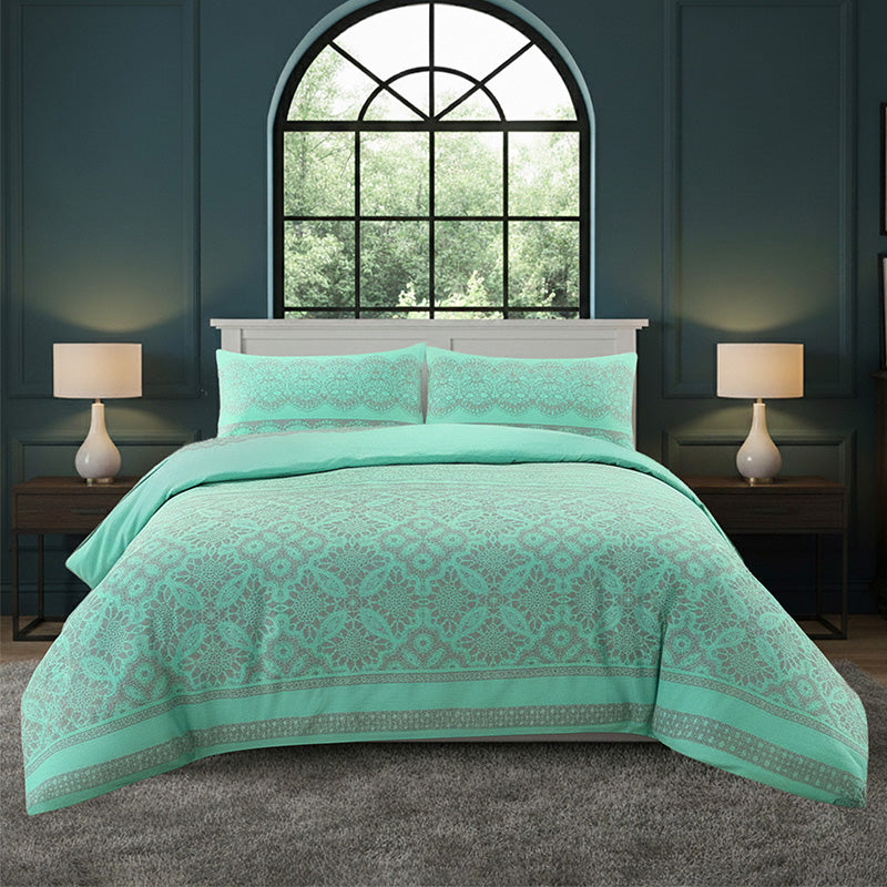 Elegant Floral Duvet Set Modern Flower Pattern Bedding for Home Decor