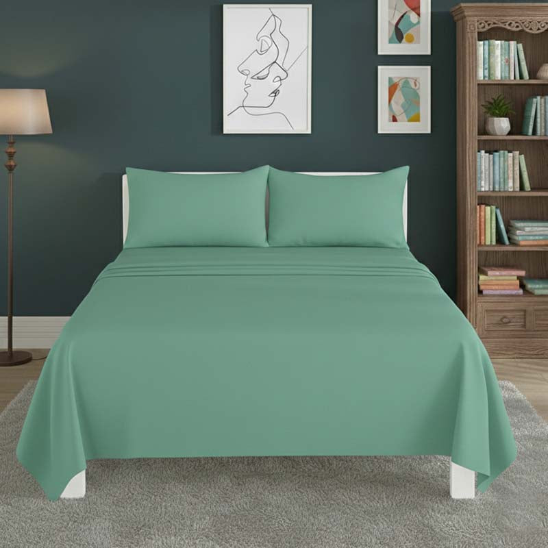 Easy Care Flat Bed Sheet Polycotton Durable Low Maintenance Bedding