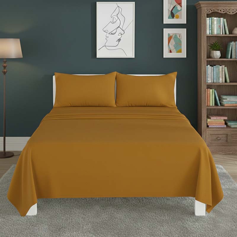 Easy Care Flat Bed Sheet Polycotton Durable Low Maintenance Bedding