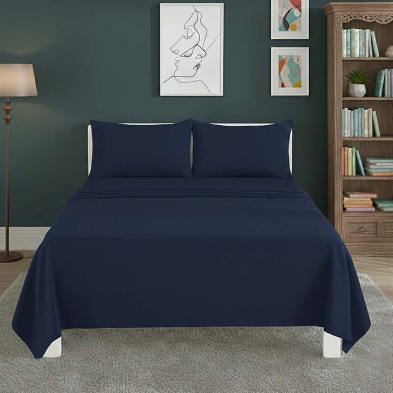Easy Care Flat Bed Sheet Polycotton Durable Low Maintenance Bedding