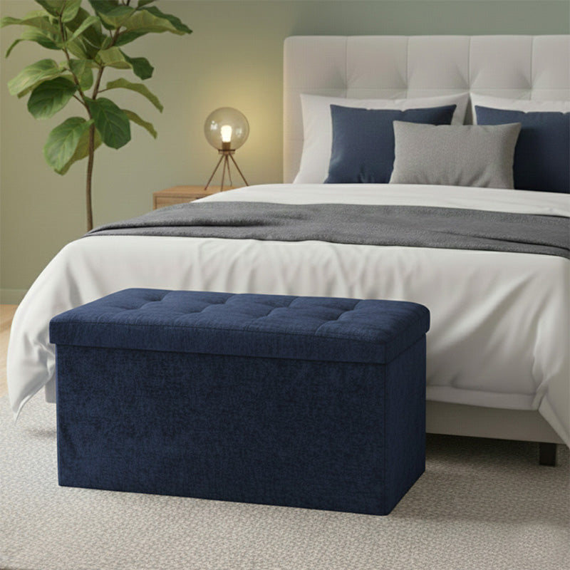 Crushed Velvet Rectangle Storage Box with Lid Elegant Organizer for Any Room