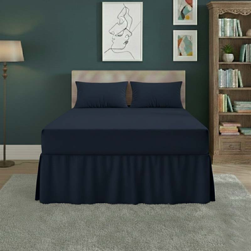 Fitted Valance Bed Sheet Polycotton Mattress Cover And Frill Easy Care