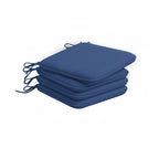 Waterproof Square Foam Seat Pad with Ties Pack of 4 Chair Cushion Seating