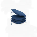 Waterproof Round Foam Seat Pad with Ties Pack of 4 Chair Cushion Seating