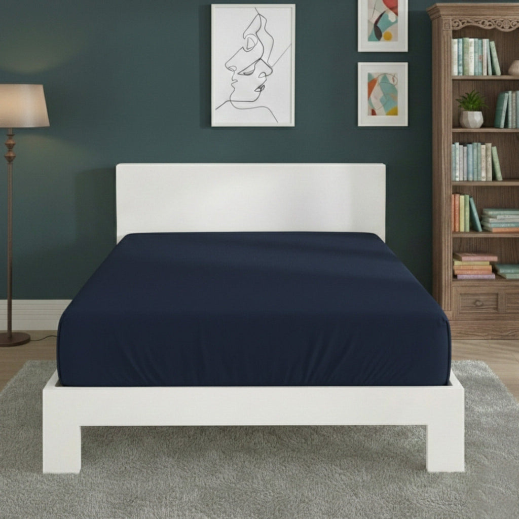 Polycotton Fitted Sheet Extra Deep 40cm Skirt Easy Care