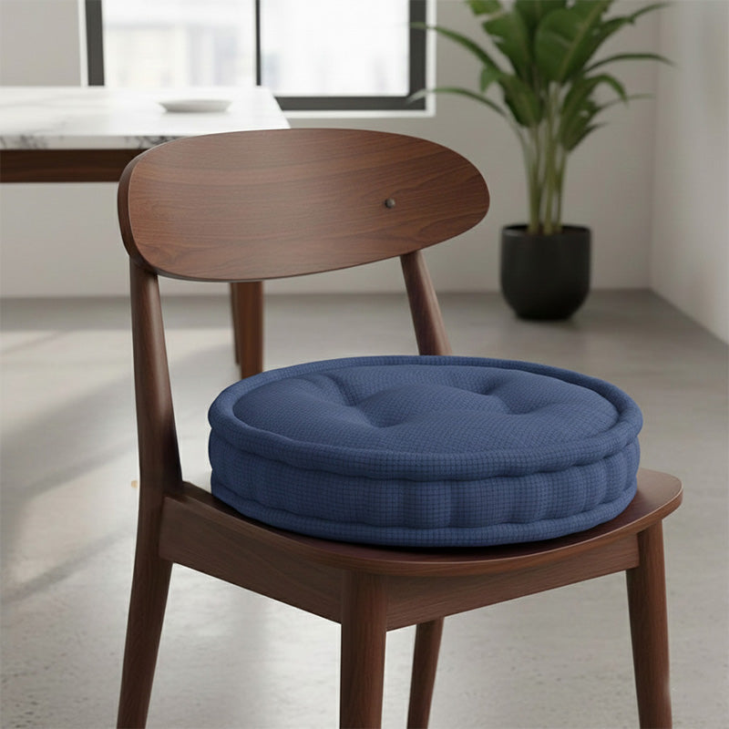 Teddy Fabric Round Booster Cushion Soft Seat Riser Pad for Dining Chair