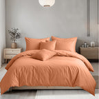 Plain Dyed Easy Care Polycotton Duvet Cover And Pillowcases Set Bed Linen