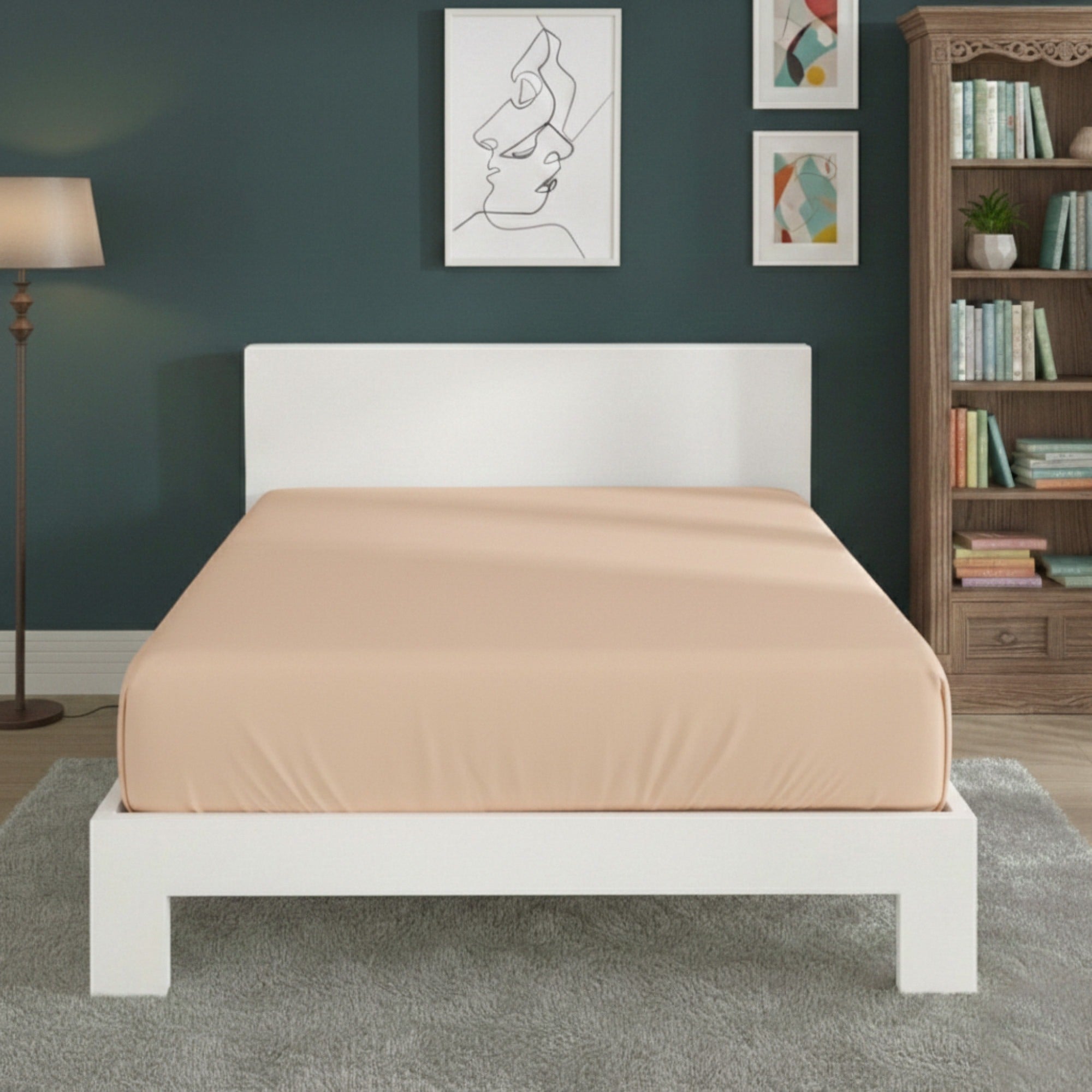 Polycotton Fitted Sheet Extra Deep 40cm Skirt Easy Care