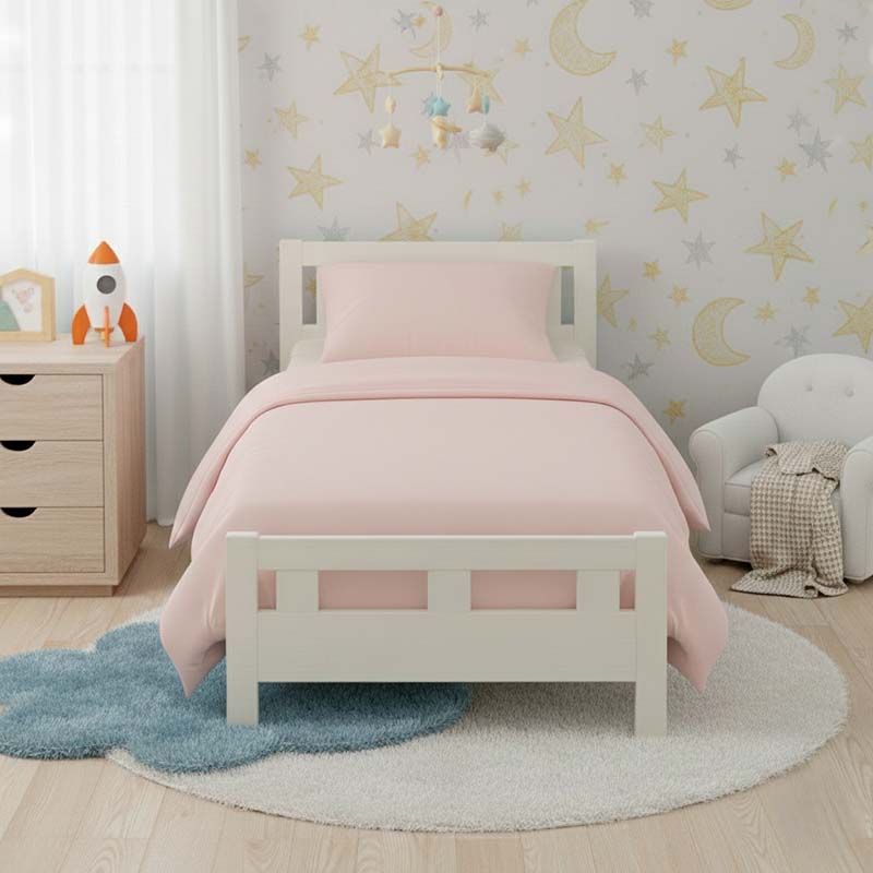Flannelette Cotton Cot Bed Duvet Cover Set Brushed Warm Bedding Set