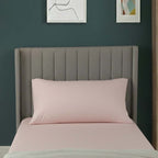 Bolster Support Pillow Pillowcase Plain Dyed Pillow Linen Easy Care