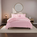 Super Soft Teddy Duvet Cover Set Heart Embossed Cozy Fleece Bedding