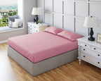 Non Iron Polycotton Plain Dyed Fitted Sheet Extra Deep 25cm Elasticated Skirt