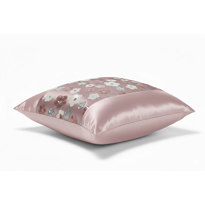 Floral Sequin Cushion Cover Luxury Decorative Throw Cushion