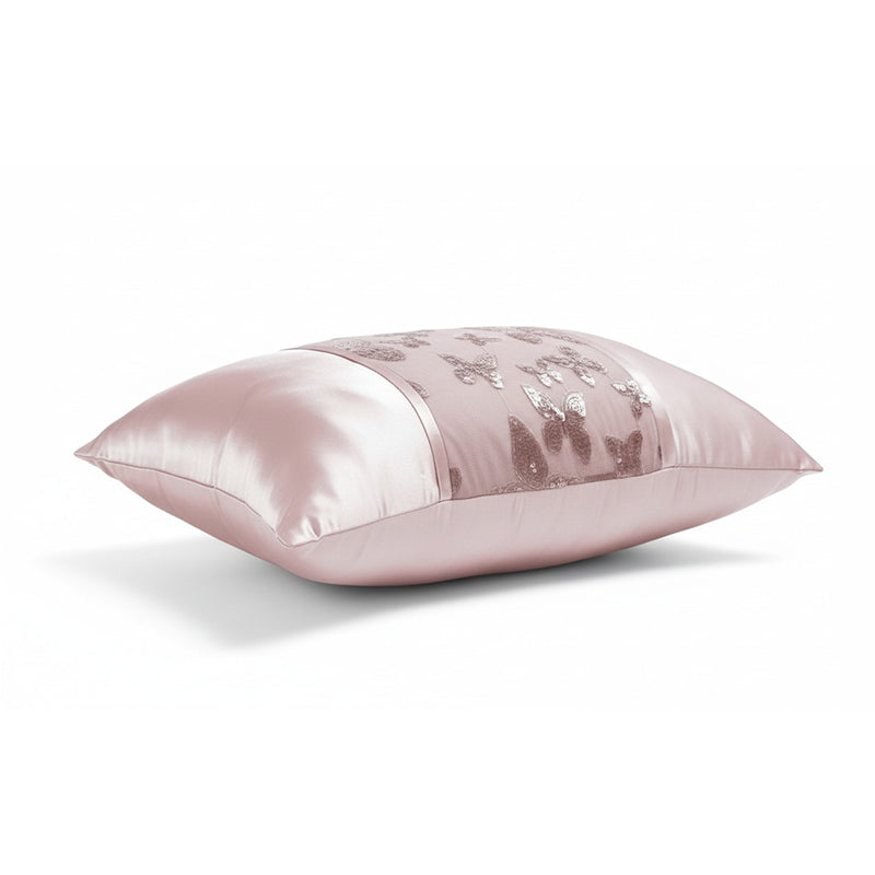 Oblong Butterfly Sequin Cushion Luxury Rectangular Decorative Accent