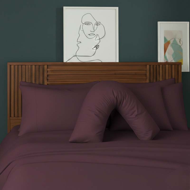 V Shape Pillowcase for Support Maternity Pillows Polycotton Easy Care