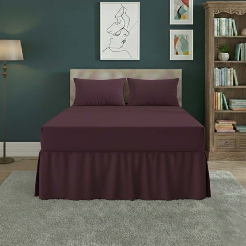 Fitted Valance Bed Sheet Polycotton Mattress Cover And Frill Easy Care