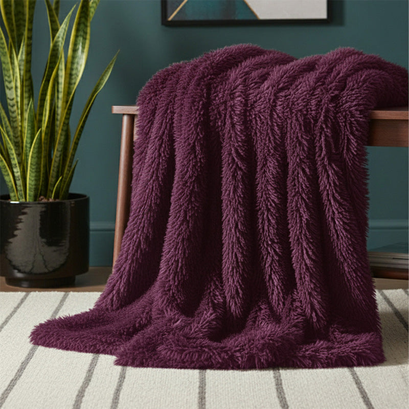 Cuddly Extra Fluffy Throw Ultra Soft Plush Blanket for Sofa Bed Home Decor