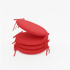 Waterproof Round Foam Seat Pad with Ties Pack of 4 Chair Cushion Seating