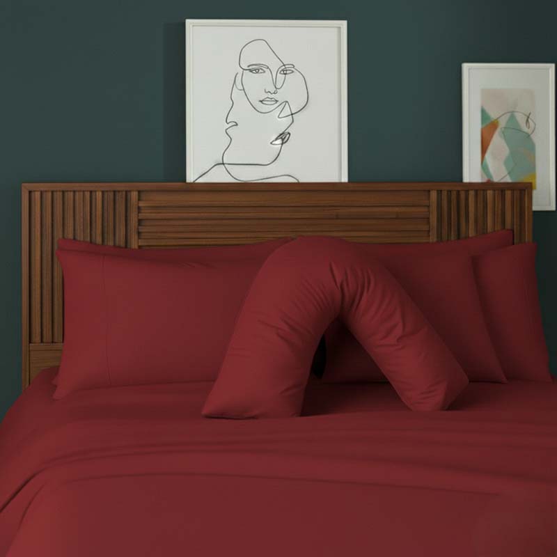 V Shape Pillowcase for Support Maternity Pillows Polycotton Easy Care