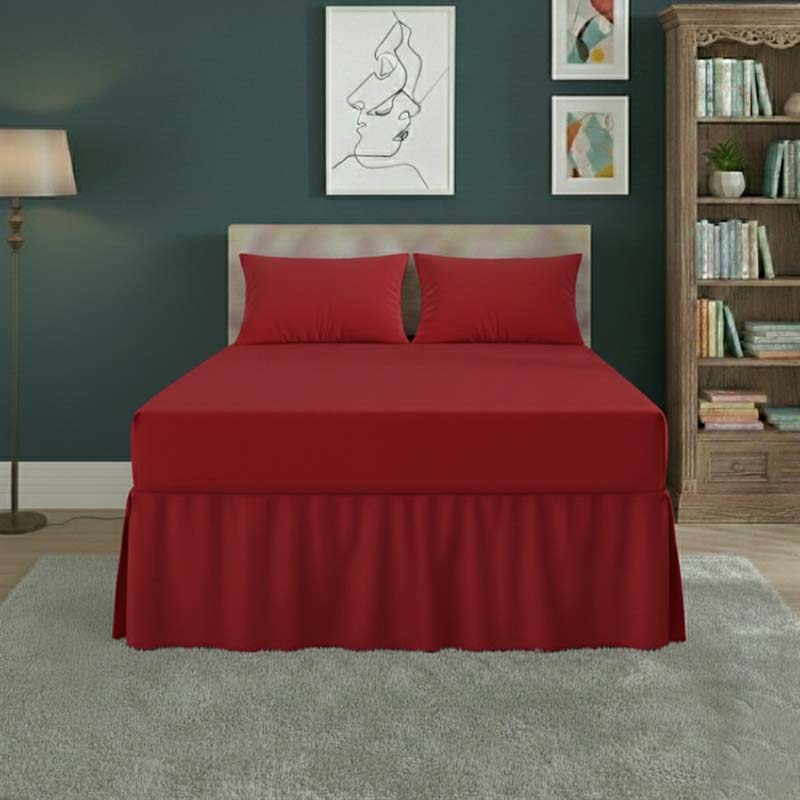 Fitted Valance Bed Sheet Polycotton Mattress Cover And Frill Easy Care