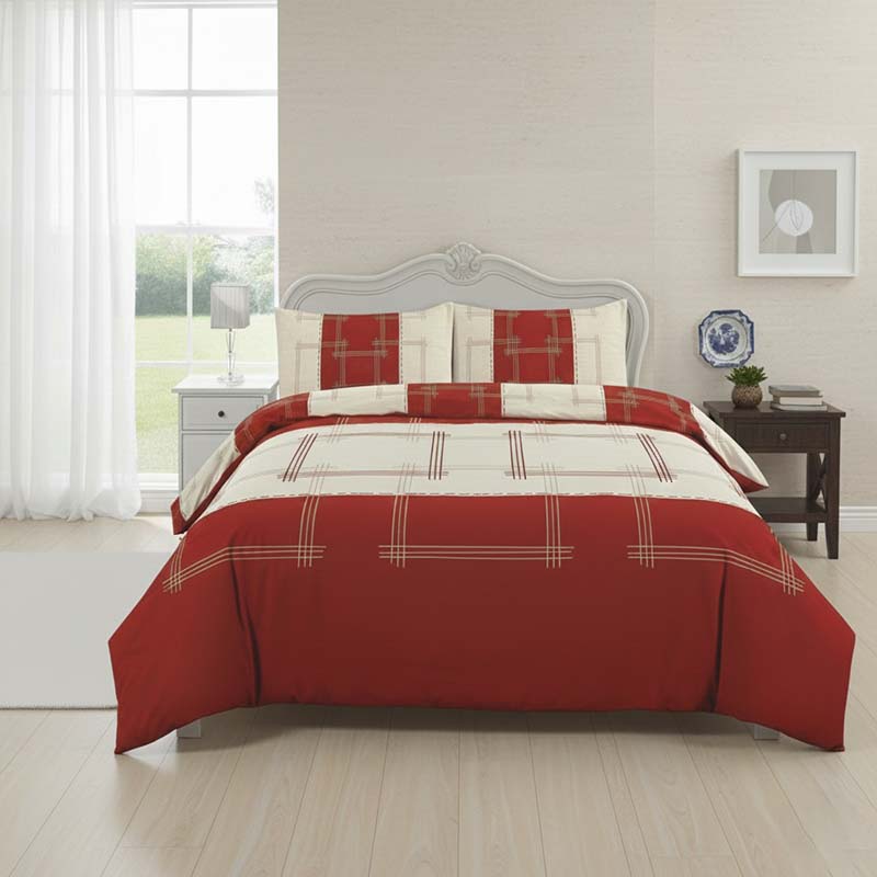 Patchwork Duvet Cover Set Vintage Style Bedding Matching Pillowcases