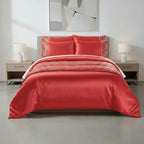 Shimmer Duvet Cover Set Luxury Bedding with Elegant Metallic Finish
