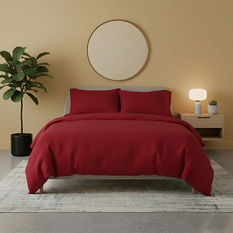 Flannelette Cotton Duvet Cover Set Soft Brushed Warm Bedding Set