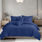 Plain Dyed Easy Care Polycotton Duvet Cover And Pillowcases Set Bed Linen