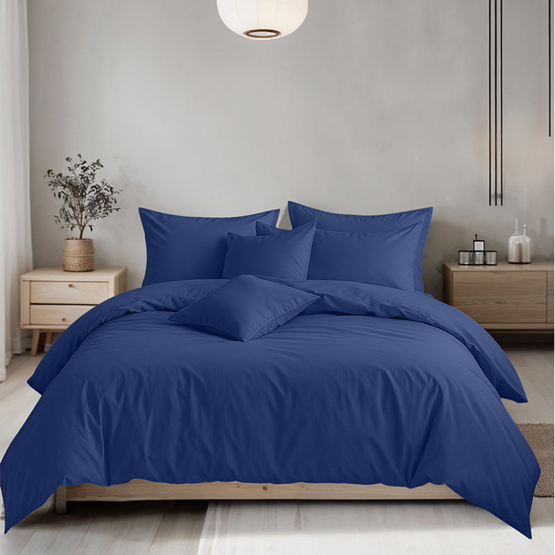Plain Dyed Easy Care Polycotton Duvet Cover And Pillowcases Set Bed Linen