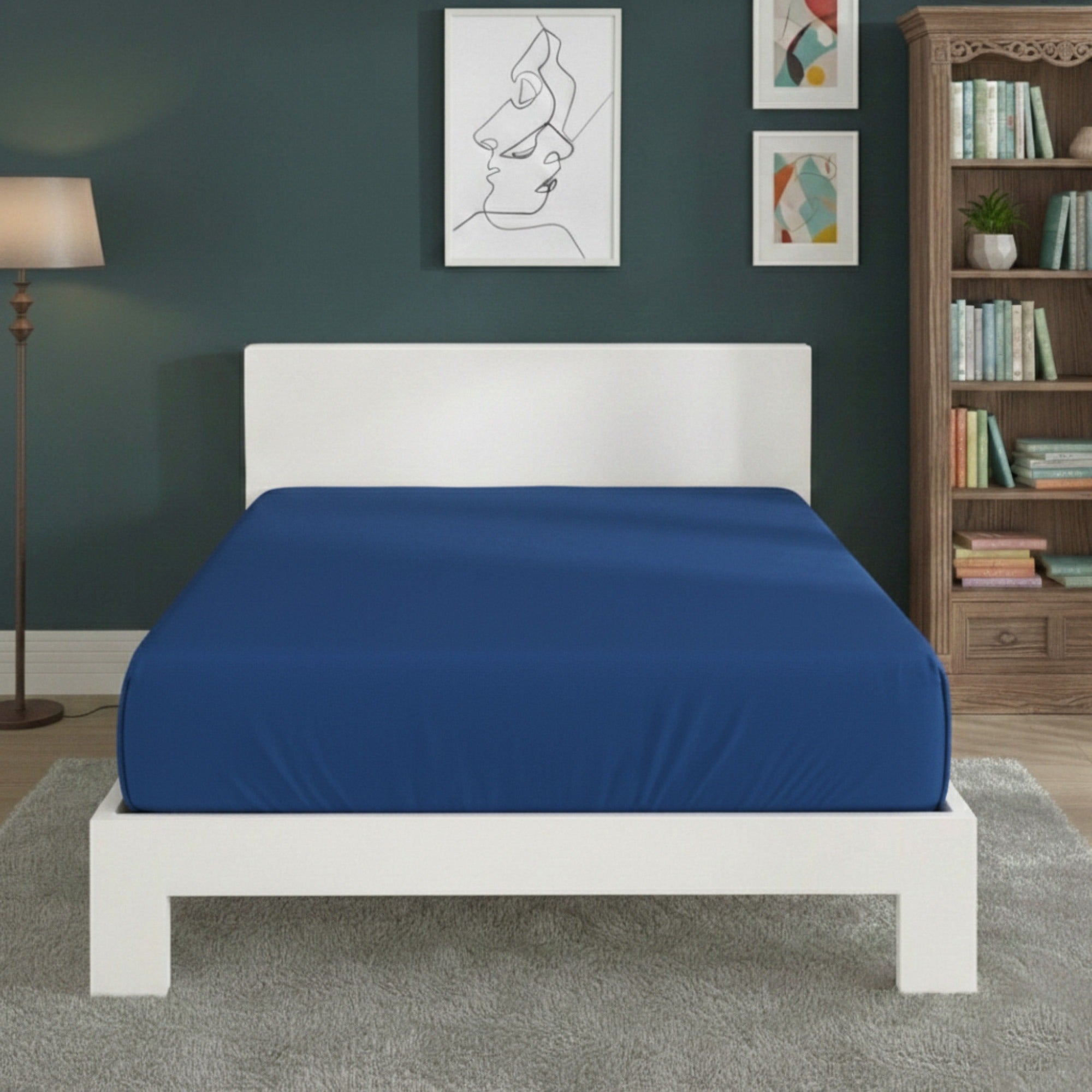 Polycotton Fitted Sheet Extra Deep 40cm Skirt Easy Care