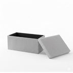 Corduroy Rectangle Storage Box with Lid Elegant Organizer for Any Room