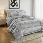 Embroidered Duvet Cover Set Luxury Bedding with Matching Accessories