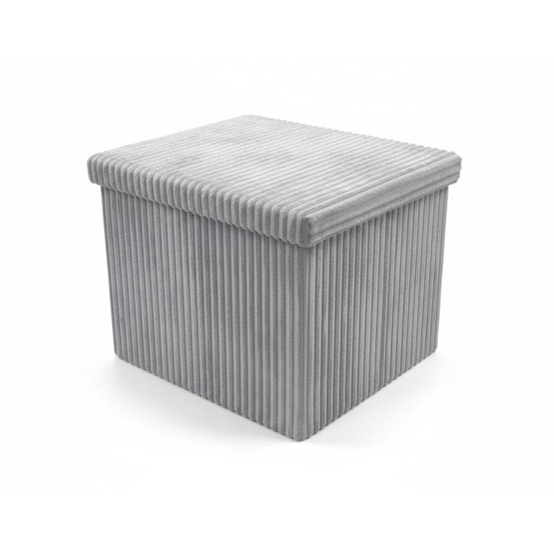 Corduroy Square Storage Box with Lid Elegant Organizer for Any Room