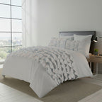 Ruffle Border Duvet Cover Soft Elegant Bedding Set with Pillowcases