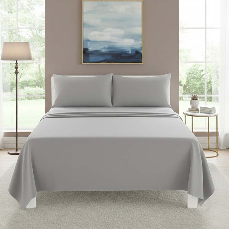 Easy Care Flat Bed Sheet Polycotton Durable Low Maintenance Bedding