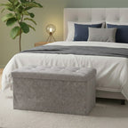 Crushed Velvet Rectangle Storage Box with Lid Elegant Organizer for Any Room