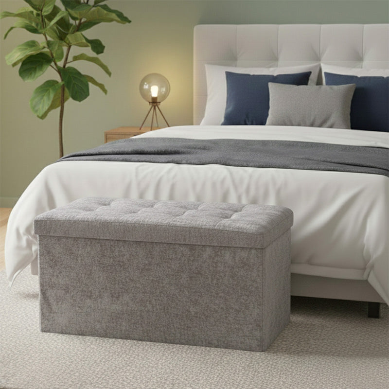 Crushed Velvet Rectangle Storage Box with Lid Elegant Organizer for Any Room