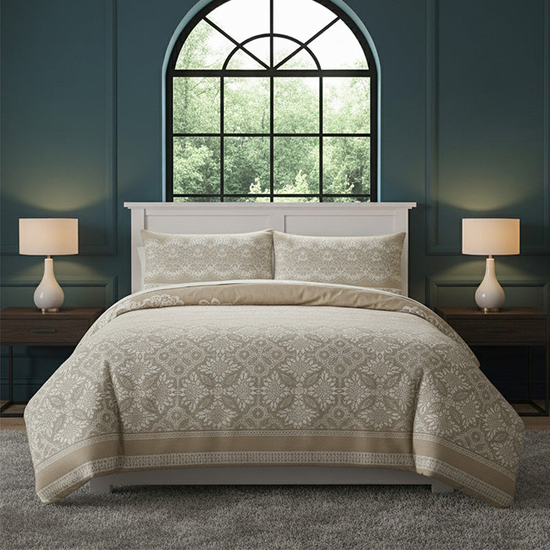 Elegant Floral Duvet Set Modern Flower Pattern Bedding for Home Decor