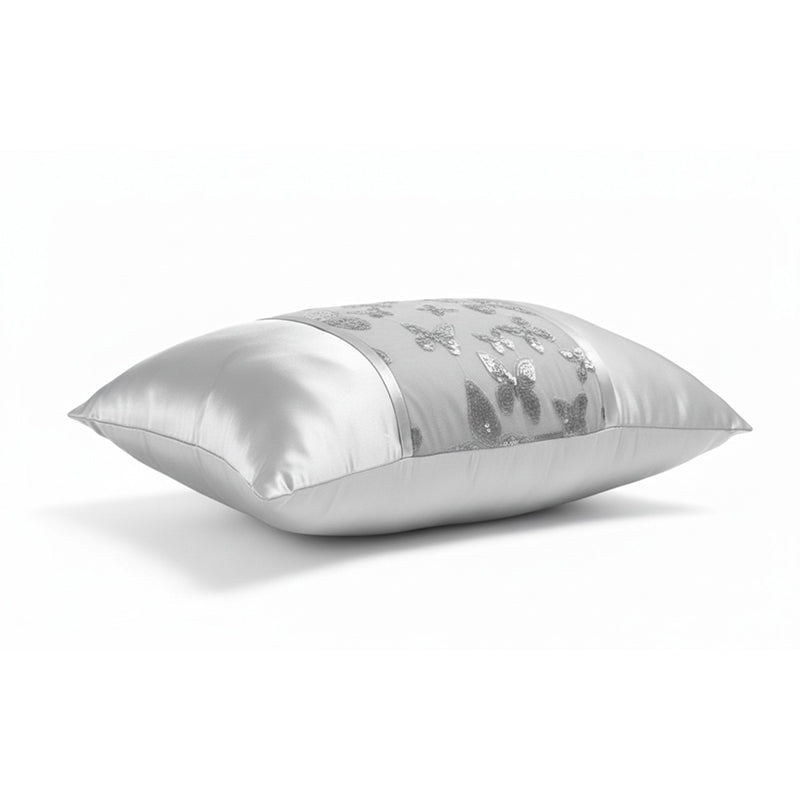 Oblong Butterfly Sequin Cushion Luxury Rectangular Decorative Accent