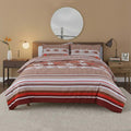 Floral Stripe Complete Bedding Set Duvet Cover Pillowcase Fitted Sheet