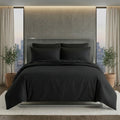 Luxury Satin Stripe Duvet Cover Set by snug city