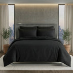 Luxury Satin Stripe Duvet Cover Set by snug city