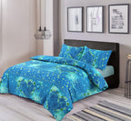 Duvet Cover And Pillowcase Set Plum Red Teal Love Heart Design Polycotton Bed Linen