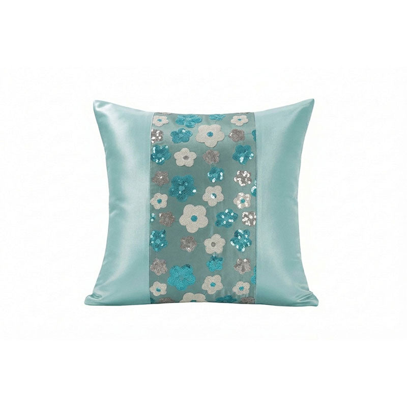 Floral Sequin Cushion Cover Luxury Decorative Throw Cushion