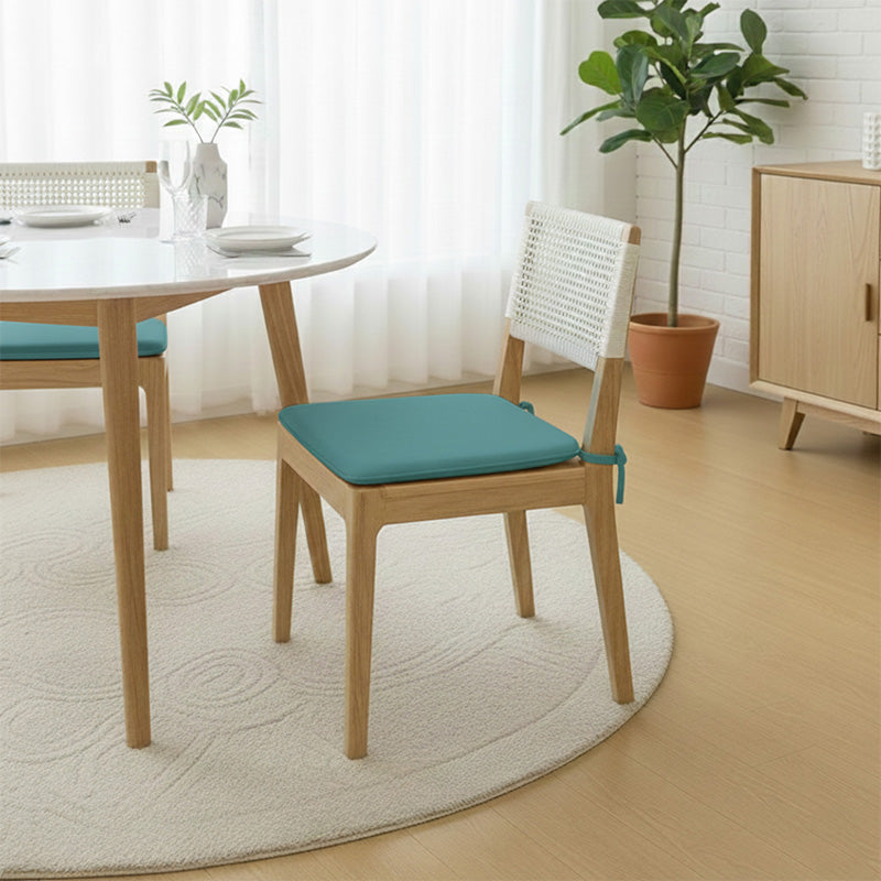 Foam Seat Pad with Ties Pack of 4 Comfortable Chair Cushion for Dining, Kitchen Garden Seating