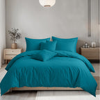 Plain Dyed Easy Care Polycotton Duvet Cover And Pillowcases Set Bed Linen