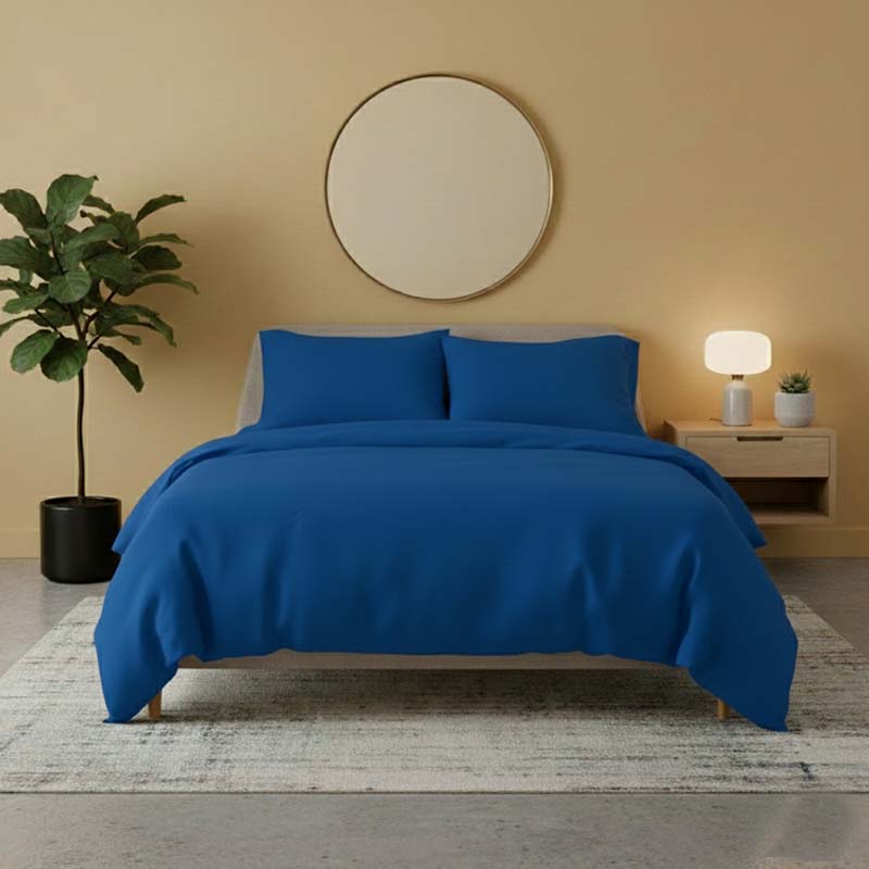 Flannelette Cotton Duvet Cover Set Soft Brushed Warm Bedding Set